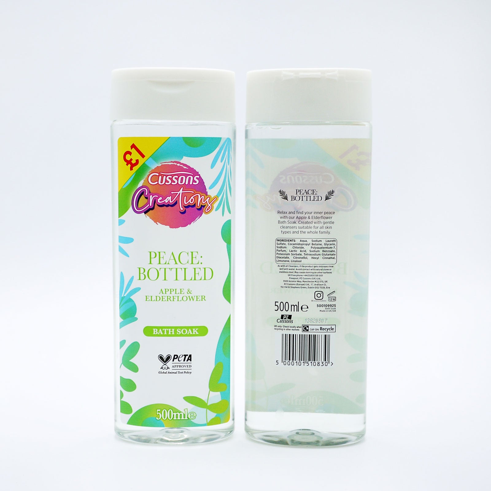 CUSSONS Peace Bottled Apple & Elderflower Body Cream CUSSONS Peace Bottled Apple & Elderflower Body Cream